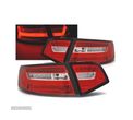 FAROLINS TRASEIROS PARA AUDI A6 4F 08-11 LIGHT BAR VERMELHO CROMADO - 1