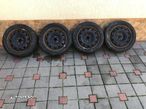 Set jante tabla cu cauciucuri de iarna Semperit 5X100 185/55 R15 VW Polo 9N Skoda Roomster ET 43 - 1