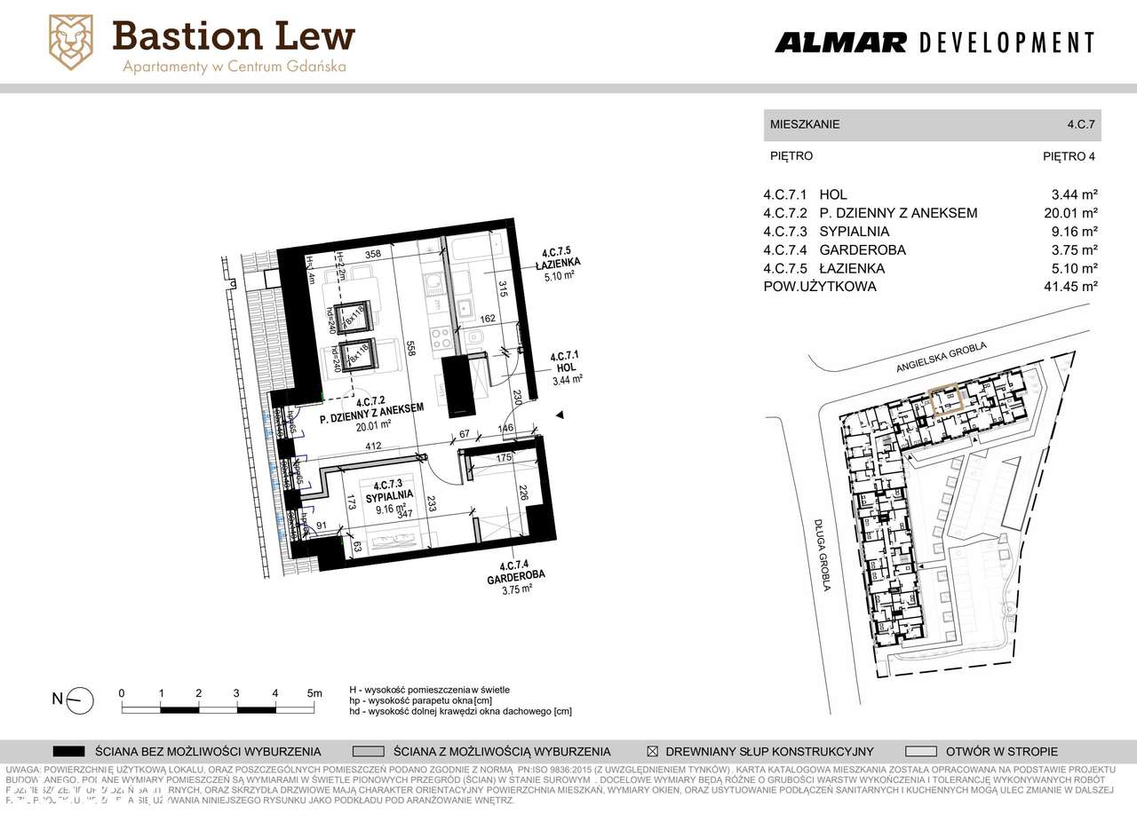 Bastion Lew  | mieszkanie 2-pok. | 4.C.7 - Pełny obrazek: 2/7