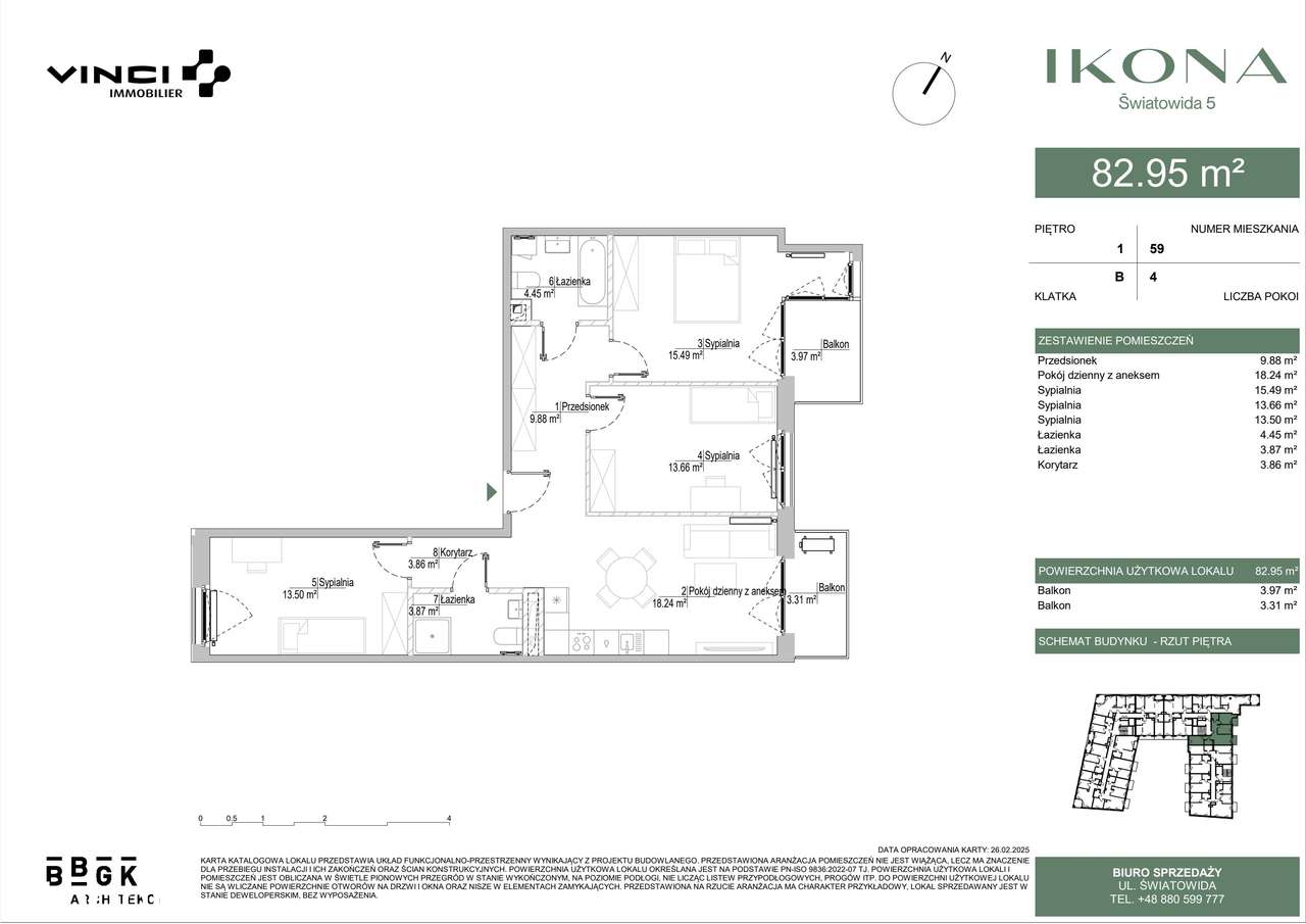 Światowida 5 | mieszkanie 4-pok. | M059 - Pełny obrazek: 2/7