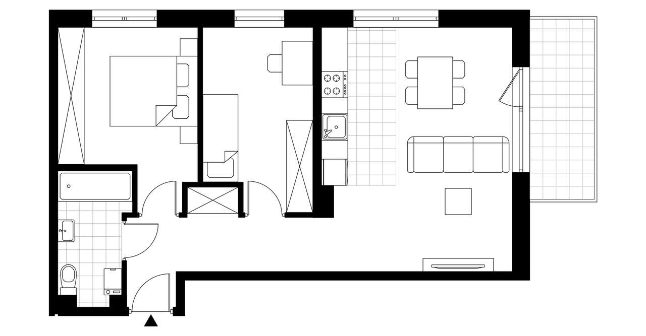 3-pokojowe mieszkanie 55m2 + balkon Bez Prowizji - Pełny obrazek: 3/8