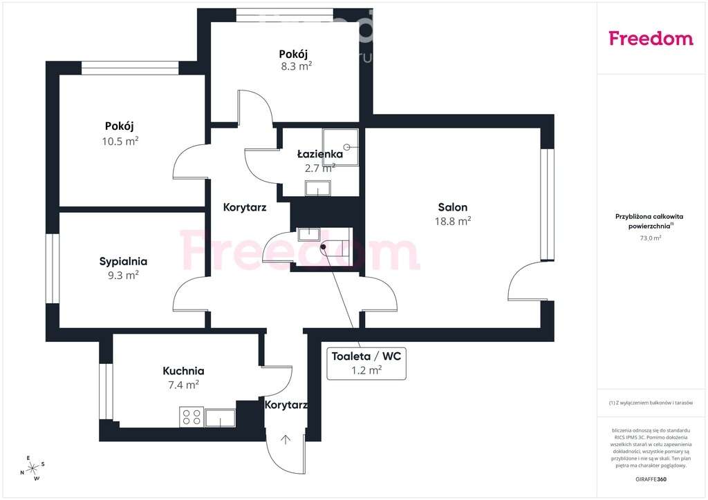 Mieszkanie 4- pokoje ul. Wybickiego Malbork.-9