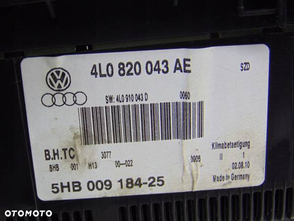 PANEL KLIMATYZACJI NAWIEWU FOTELI AUDI Q7 4L LIFT 4L0820043AE - 3