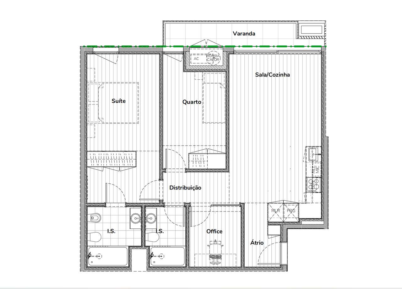 Apartamento 2+1 Piso 5 poente com lugar de garagem 2 carros-14