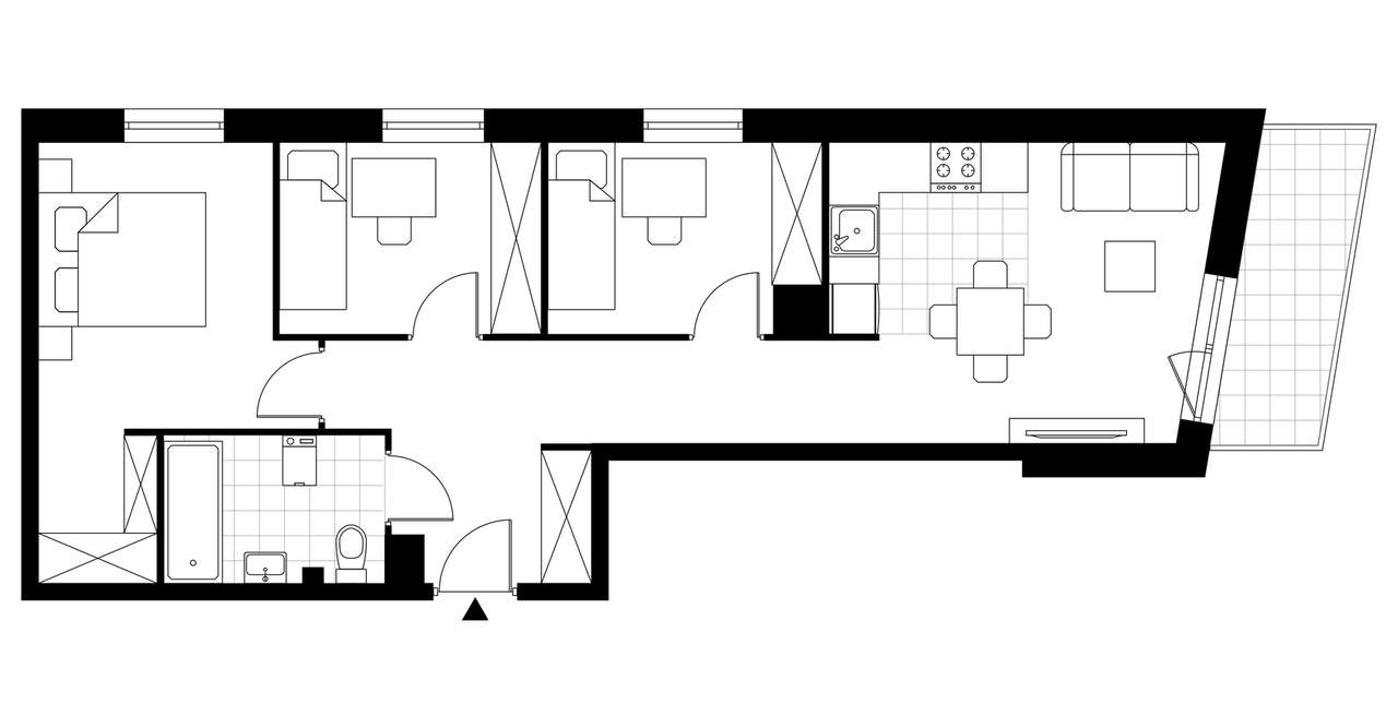 4-pokojowe mieszkanie 59m2 + balkon Bez Prowizji - Pełny obrazek: 4/7