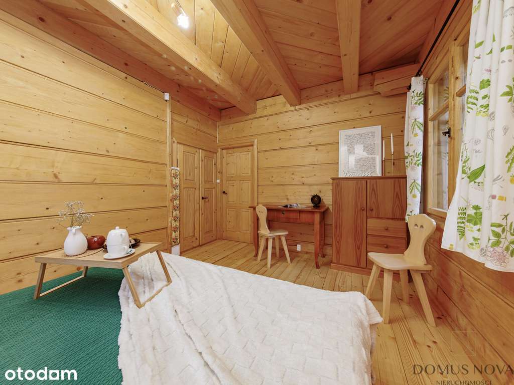 Dom z bala w stylu góralskim - las 1,5 ha-11