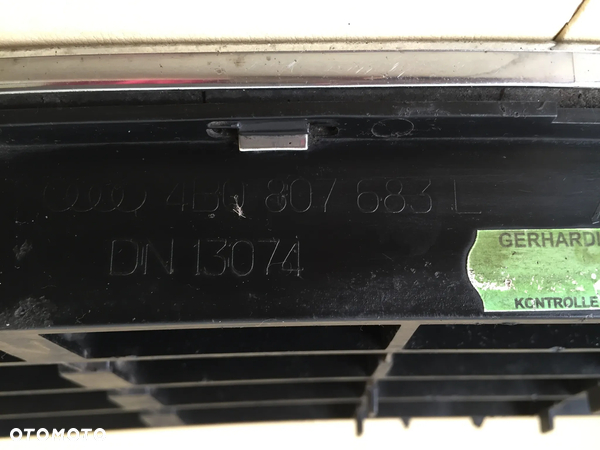 GRILL ATRAPA KRATKA ZDERZAKA PRZÓD ŚRODKOWA AUDI A6 C5 LIFT 4B0807683L - 15