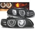 FARÓIS FRONTAIS ANGEL EYES PARA BMW SERIE 5 E39 95-03 PRETO CCFL - 1