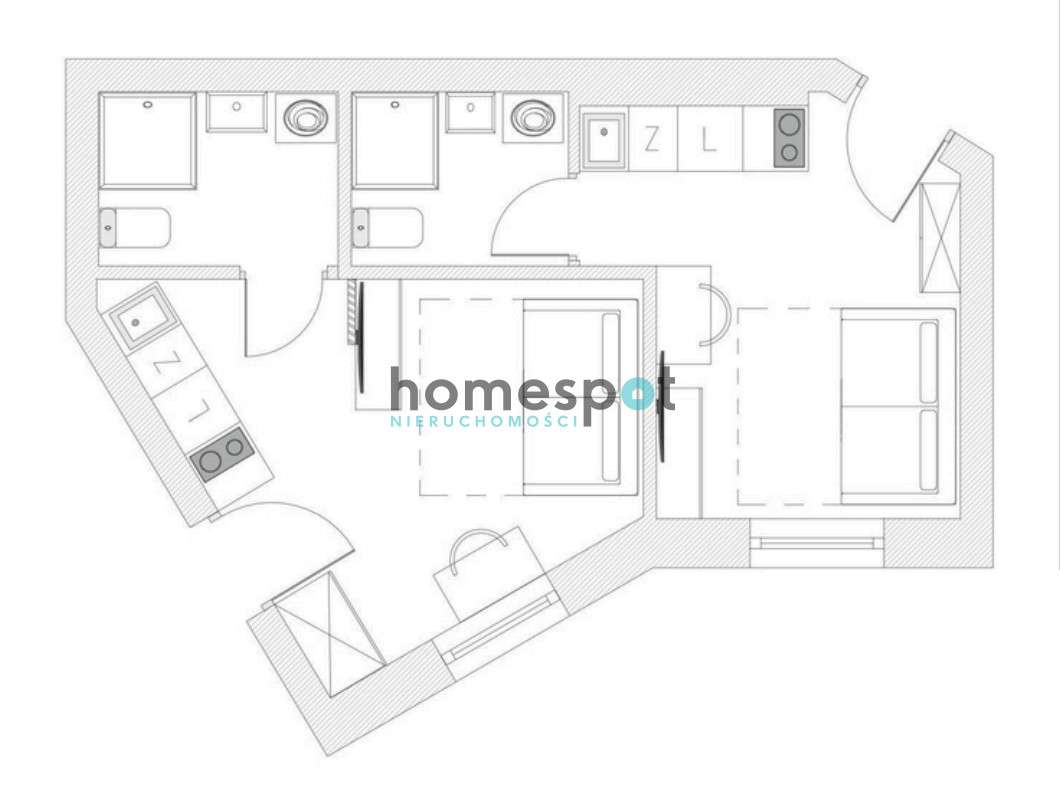 Nieruchomość typu 2-pak | Dwie kawalerki | Łazarz-5