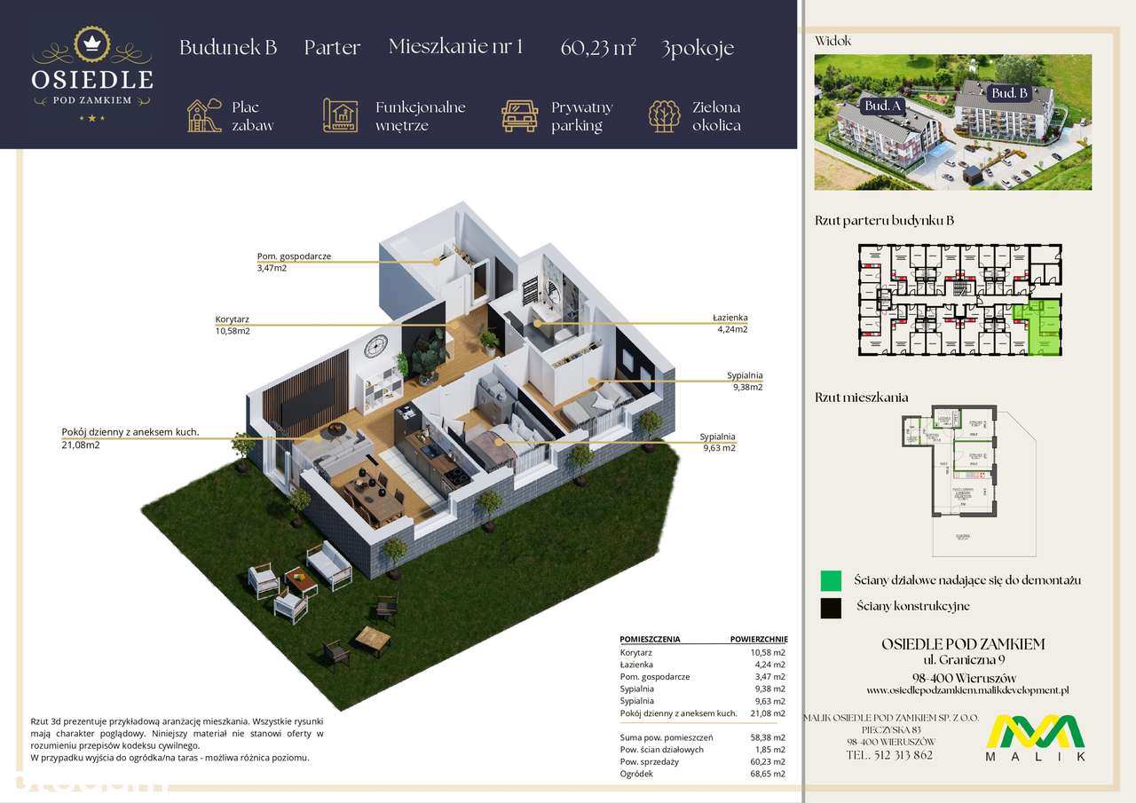 Wieruszów, ul. Graniczna M1 parter - Pełny obrazek: 4/7