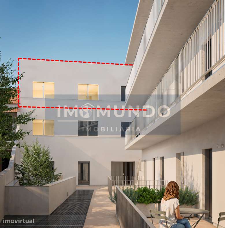 T2 Novo com Vista para Jardim Privado - Condomínio Fechado no Porto-0