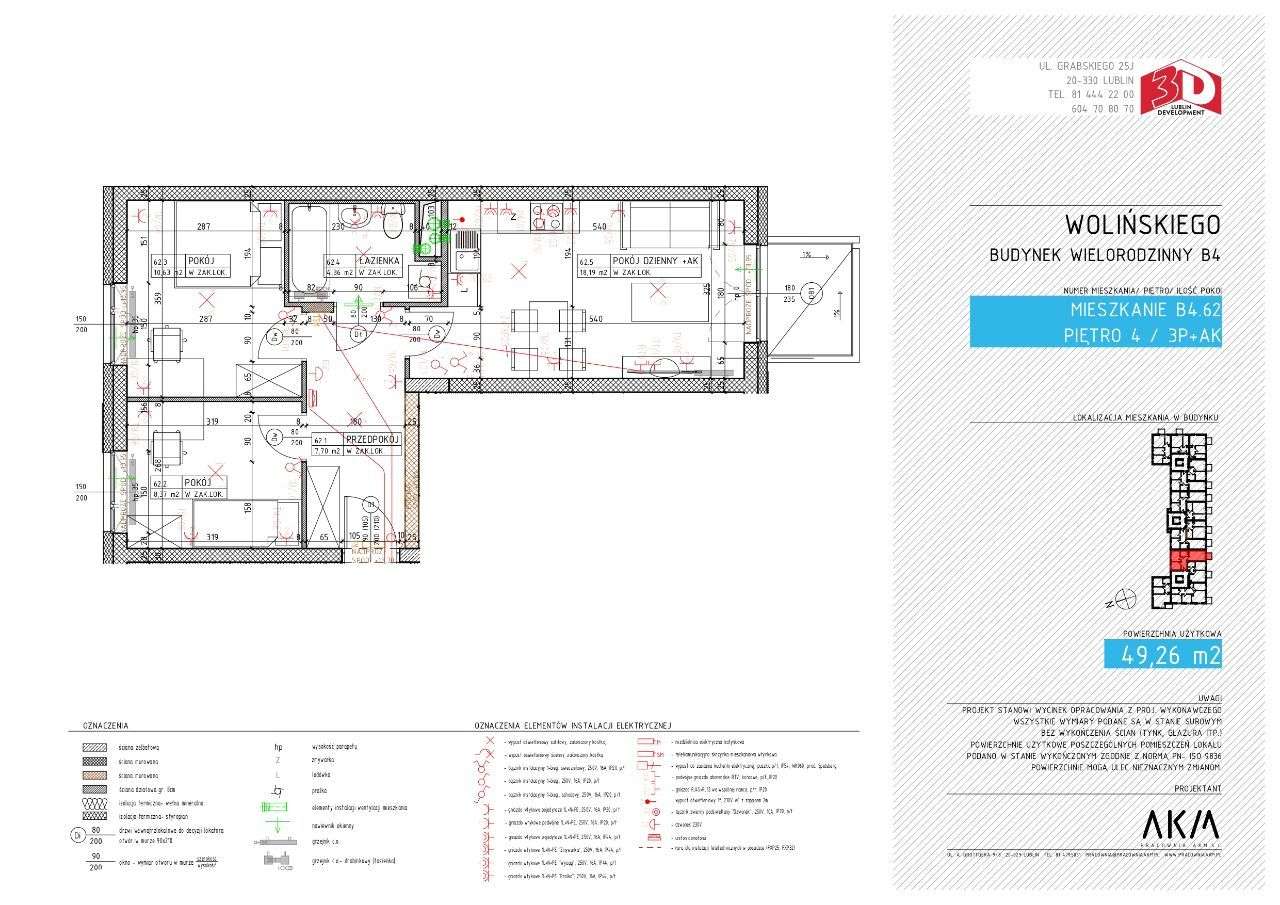 Gotowe mieszkanie 49 m2, 3 pokoje z aneksem - Pełny obrazek: 3/21