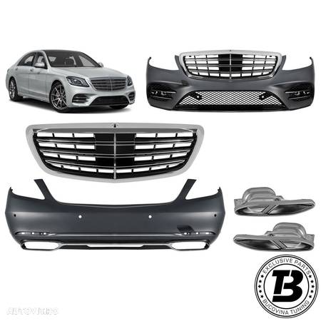 Pachet Exterior compatibil cu Mercedes S Class W222 S450 Design - 1