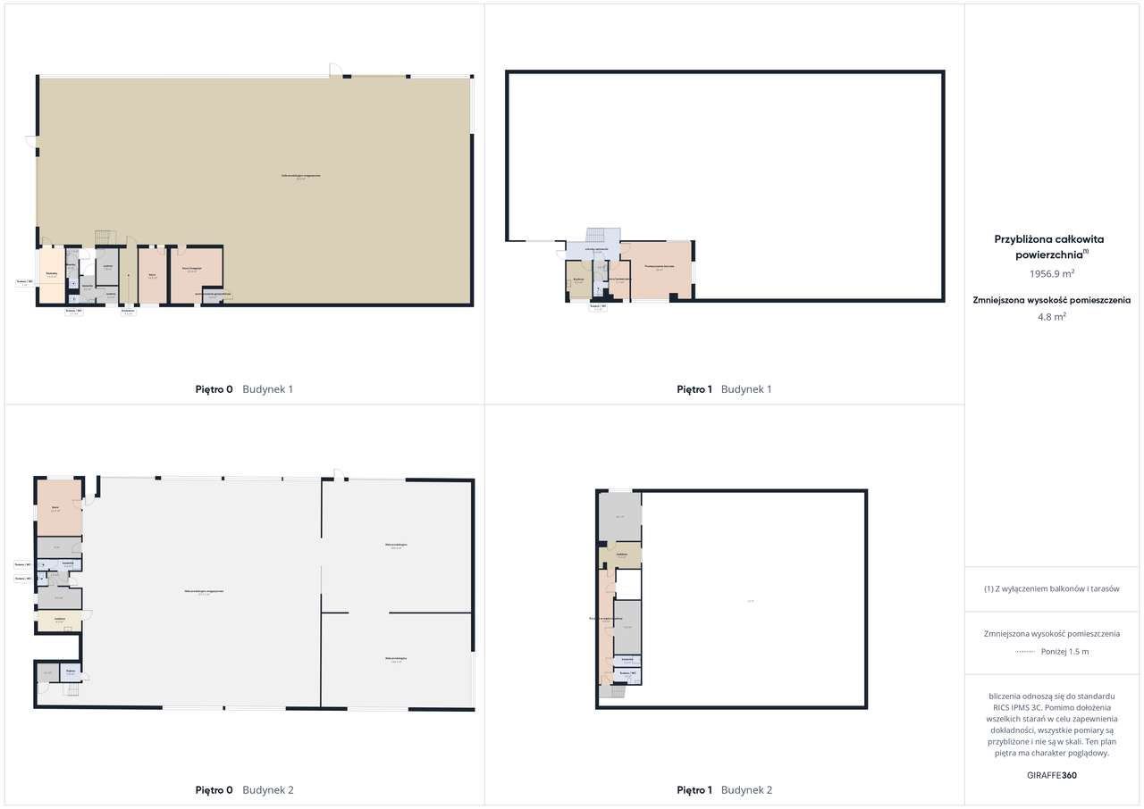 Dwie hale magazynowo - produkcyjne 26 km od Warszawy przy trasie 801-13