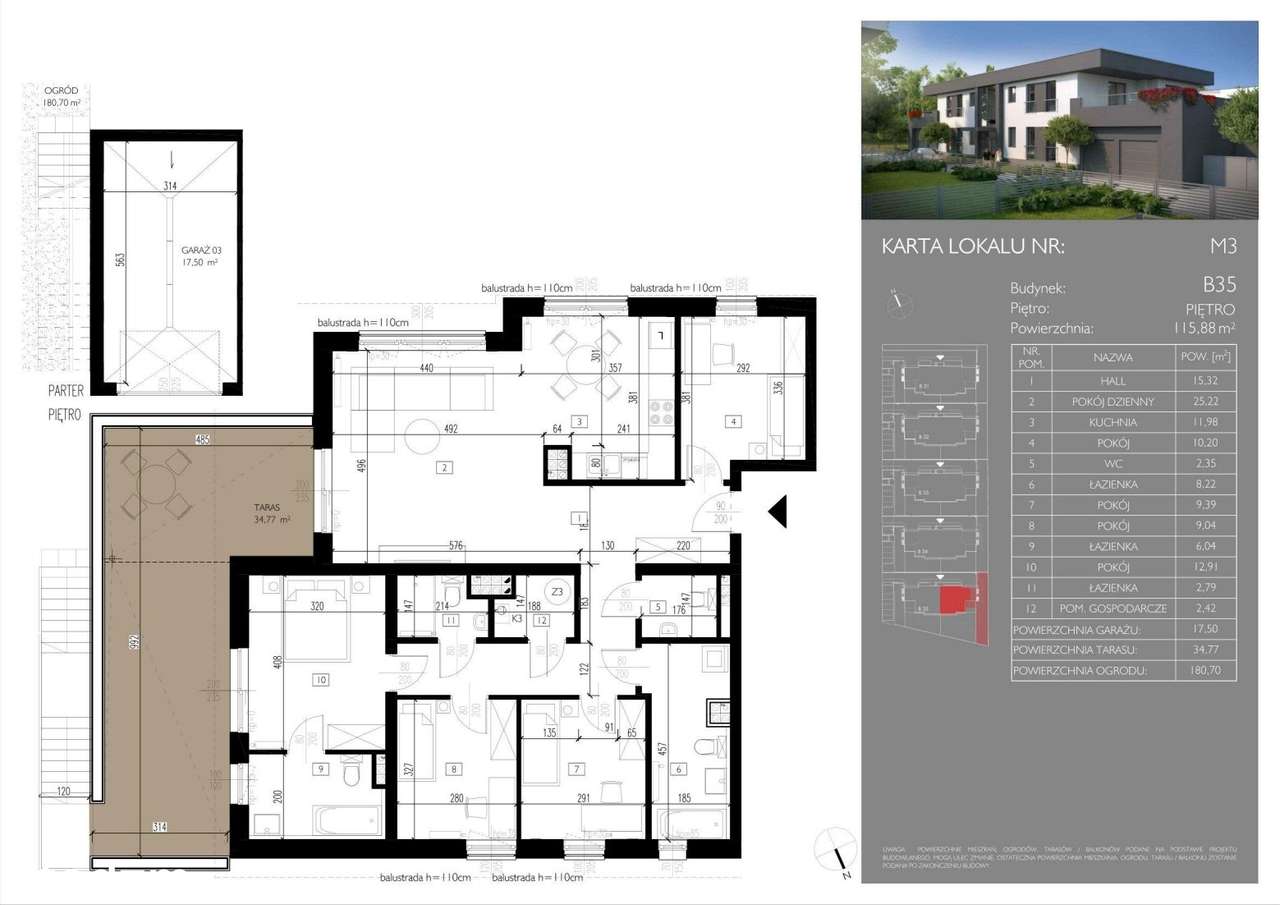 5-pokojowe mieszkanie 115m2 + ogródek Bez Prowizji - Pełny obrazek: 2/7