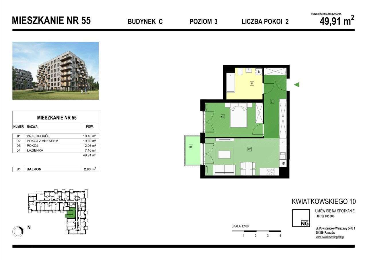 Wyjątkowa lokalizacja | NG Development | 2 pokoje - Pełny obrazek: 2/7
