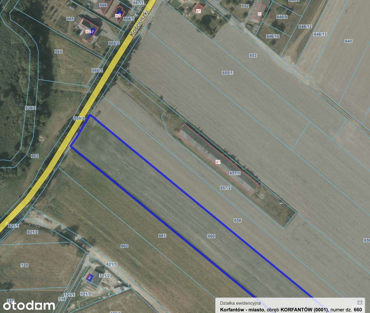 Działki budowlane nr 326 i nr 660 - Korfantów - 12000 PLN/ar - Pełny obrazek: 5/6