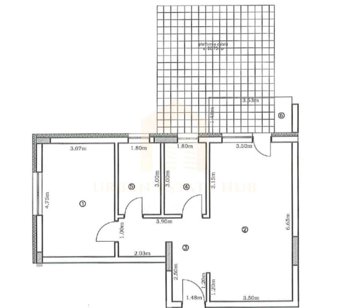 Vanzare apartament 2 camere, decomandat, parcare, Andrei Muresanu-1