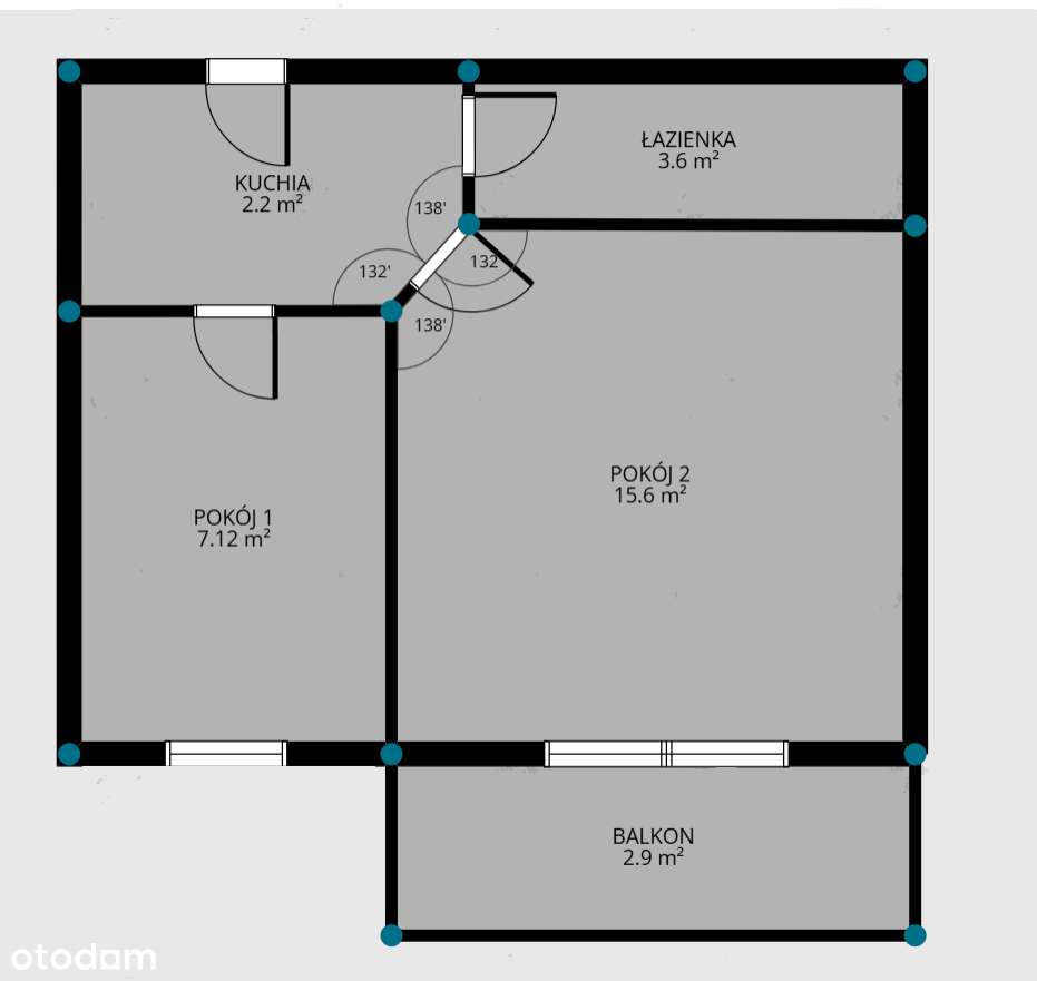 2 pok | balkon | 1 piętro | monitoring | do wejścia-8