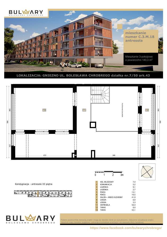 Bulwary Bolesława Chrobrego | 3-pok. | C.3.M.18 - Pełny obrazek: 3/16