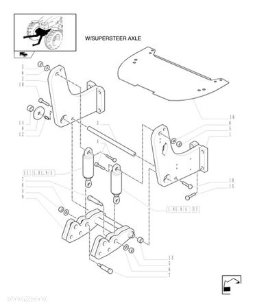 New Holland T6010 Siłownik podnośnika double acting, 42mm rod, 164mm stroke 47126298 - 1