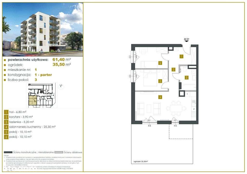 Mieszkanie, 61,40 m², Legionowo-3
