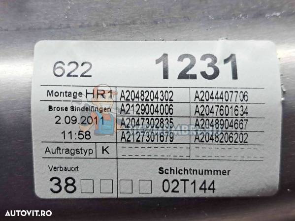 Macara electrica geam dreapta spate Mercedes Clasa C (W204) [Fabr 2007-2014] A2048204302 - 2