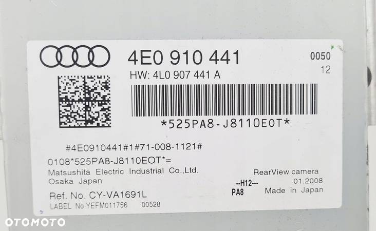 AUDI A8 D3 LIFT MODUŁ STEROWNIK KAMERY 4E0910441 - 3