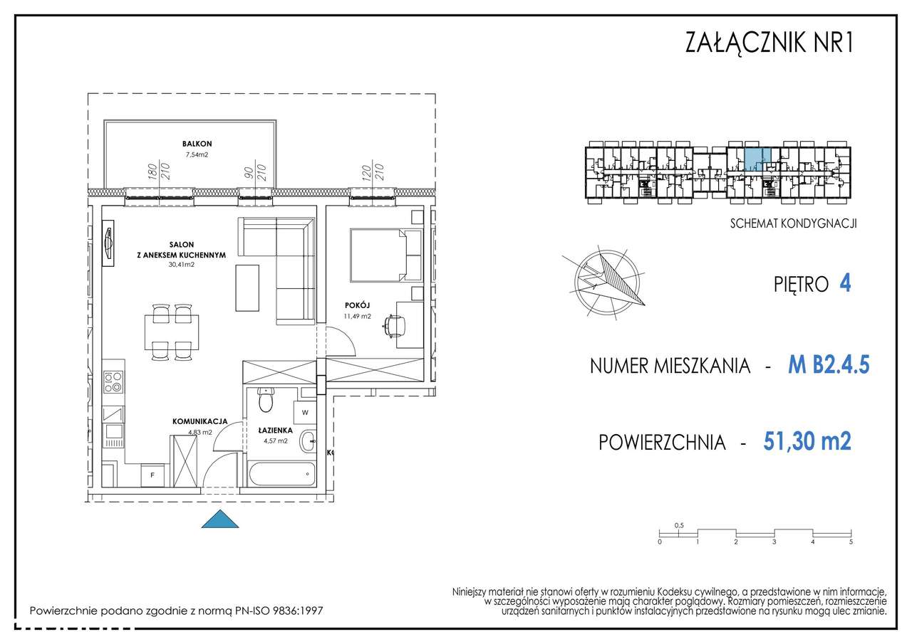 Nowe Miasto | apartament 2-pok. | B2.4.5 - Pełny obrazek: 2/9