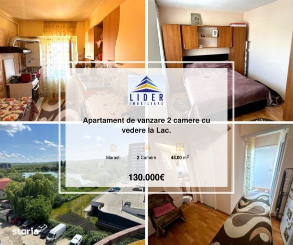 Apartament de vanzare 2 camere cu vedere la Lac.