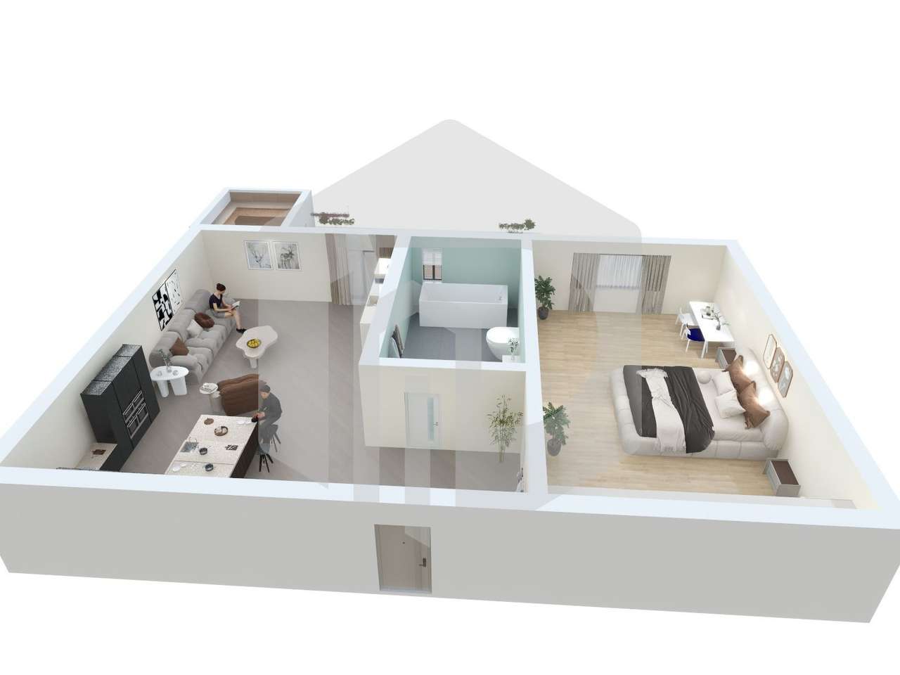 Apartament | 2 Camere | Lacul lui Binder | 40mpu | Parter | Gradina - Imagine principală: 4/5