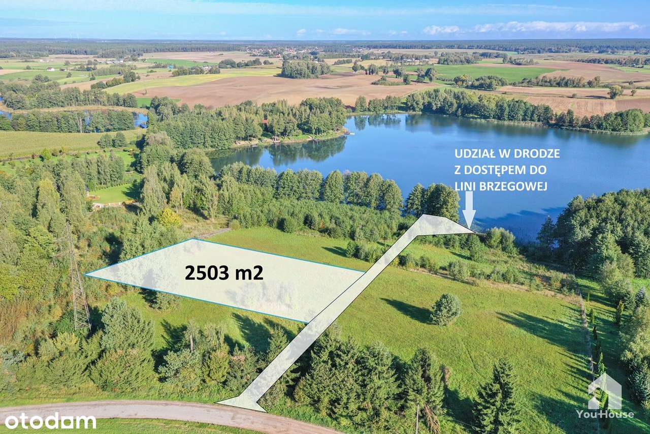 Działka nad Jeziorem Gryźliny - 2503 m2-1