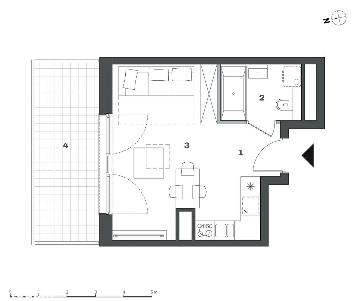 Apartament PREMIUM, Kawalerka z loggią -NOHO-1