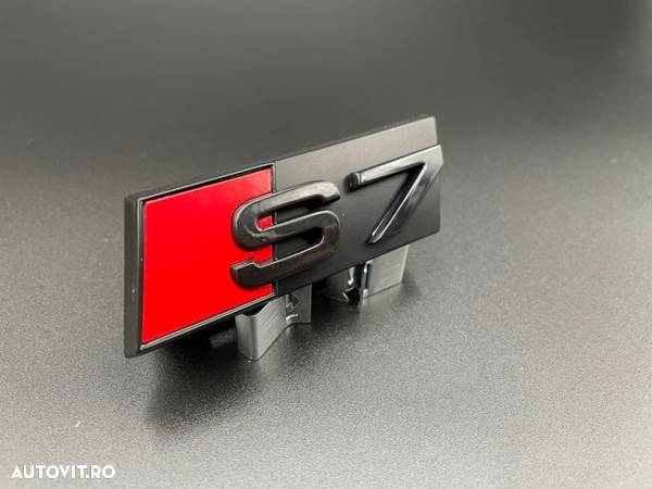 Set embleme Premium Audi S7 Negru / Roșu - 5