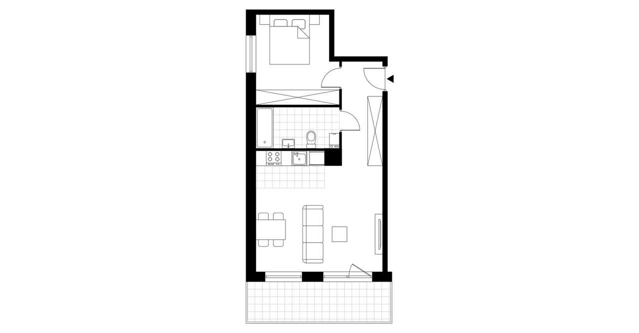 2-pokojowe mieszkanie 47m2 + balkon Bez Prowizji - Pełny obrazek: 4/9