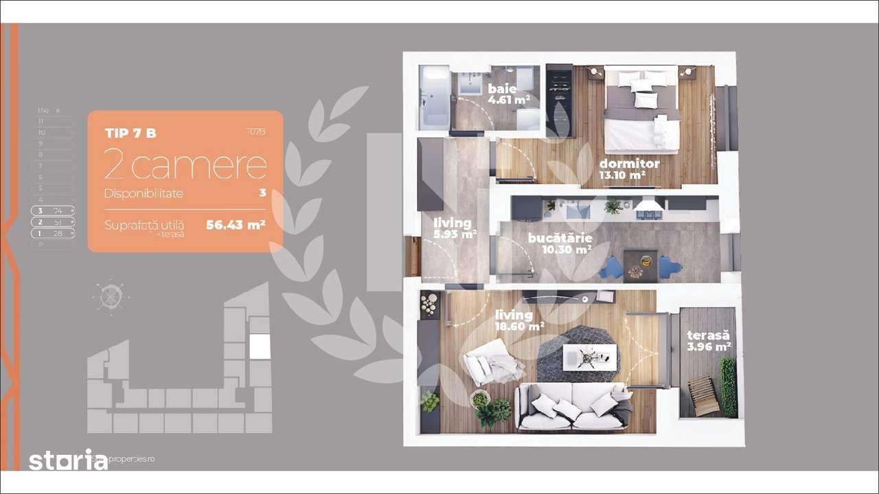 Apartament 2 camere | Decomandat | Metrou Sector 3