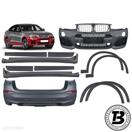 Pachet Exterior compatibil cu BMW X4 F26 X4M Design - 1