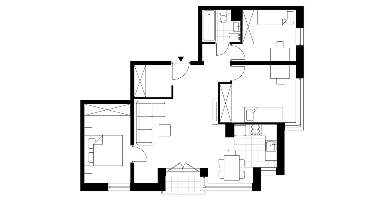 4-pokojowy apartament 71m2 + balkon - Pełny obrazek: 3/8