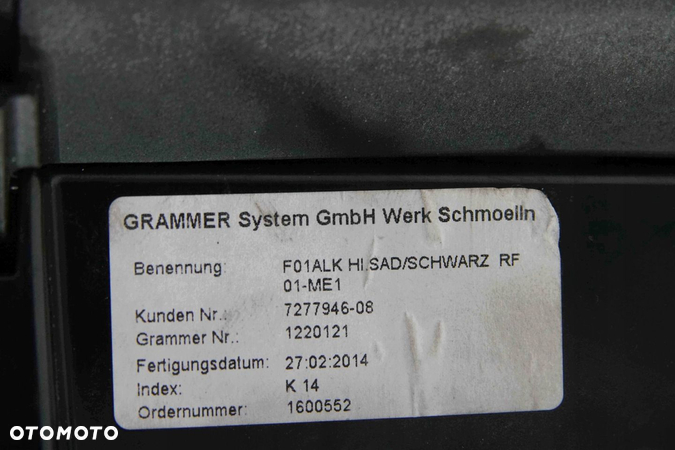 Podłokietnik tył tylny BMW F01 14r Leder nappa/schwarz - 13