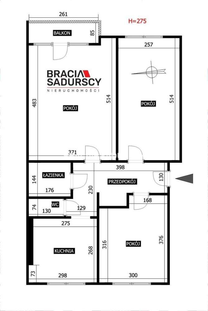 59m2 3 pok+os kuchnia Ul.Staszczyka Bronowice-1