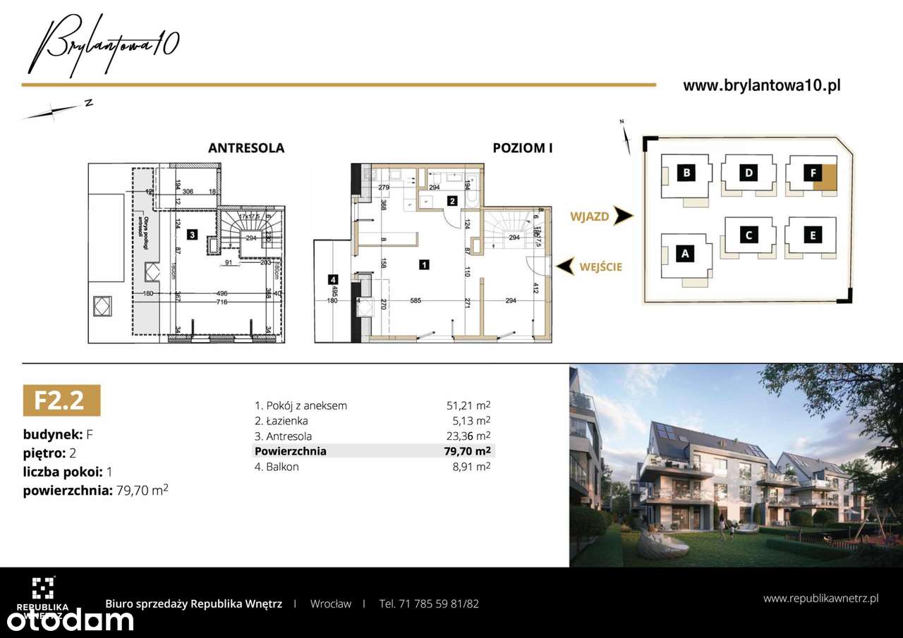 Brylantowa 10 | Apartament 80m2 z antresolą I F2.2 - Pełny obrazek: 2/7