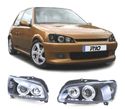 FARÓIS FRONTAIS ANGEL EYES PARA PEUGEOT 106 96++. FUNDO PRETO H7 - 1