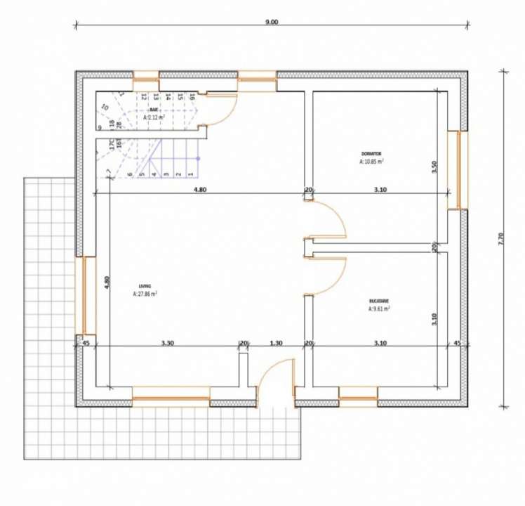 Casa de vanzare in Valu lui traian, stil contemporan, 4 camere la chei - Imagine principală: 5/8
