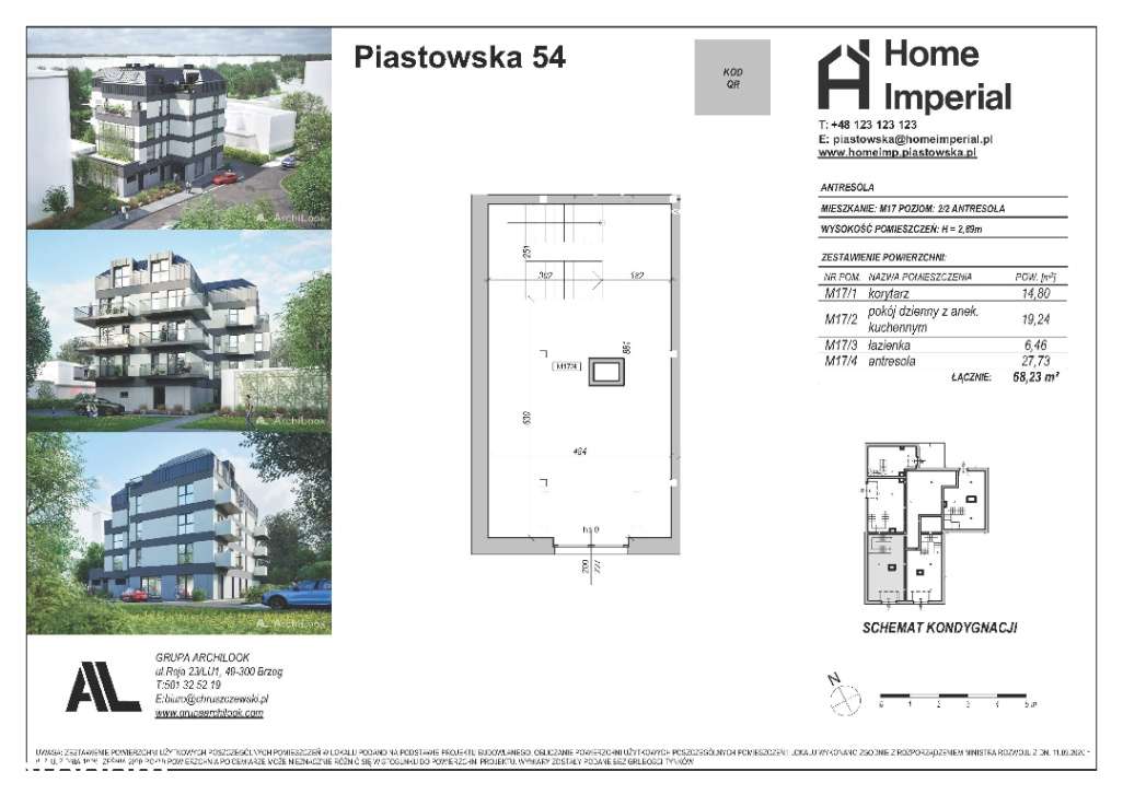 Promocja! Nie czekaj - Mieszkanie z antresolą w Brzegu 68,23 m² - Pełny obrazek: 3/7