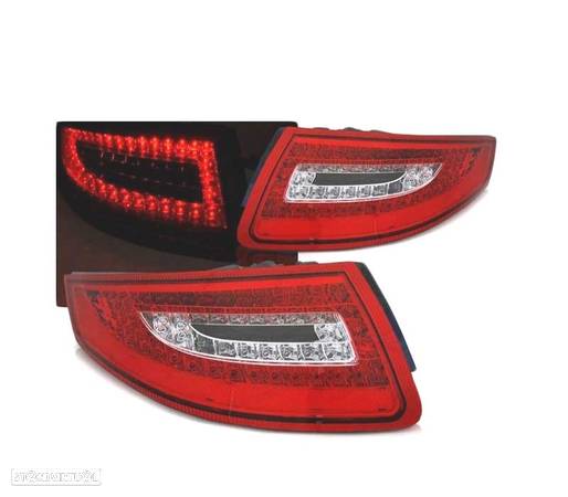 FAROLINS TRASEIROS LED PARA PORSCHE 911 997 04-09 RED CRYSTAL VERMELHO CRISTAL - 1