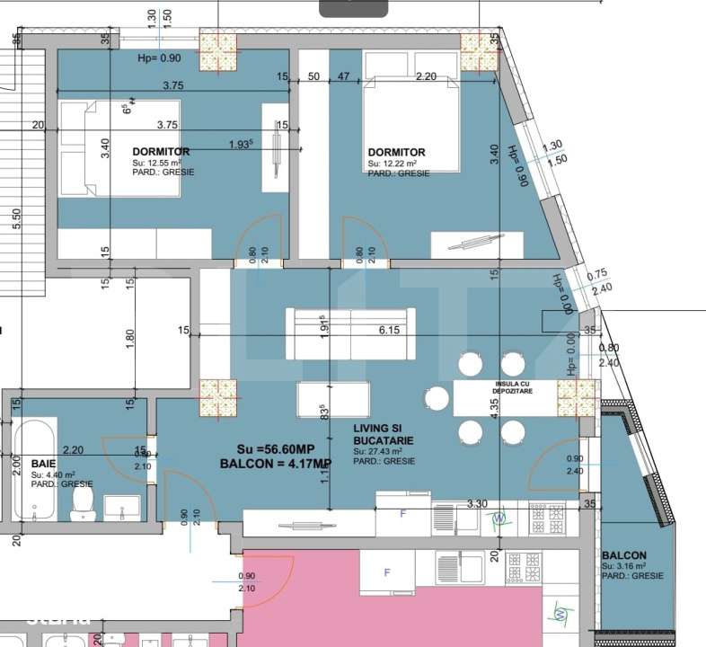 Apartament cu 2 camere, bloc nou, RATE, zona Centrala - Imagine principală: 4/8