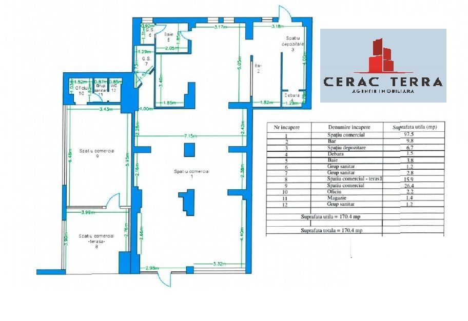 Spatiu comercial la Bulevard # CERACTERRA