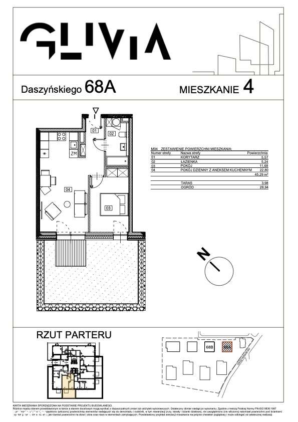 Mieszkanie A04 - przestronne dwa pokoje z ogródkiem - Pełny obrazek: 2/7