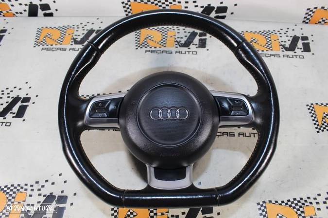 Volante Audi A3 8P / TT 8J / A4 B8 / A6 C6 Flat Bottom com patilhas / DSG - 2