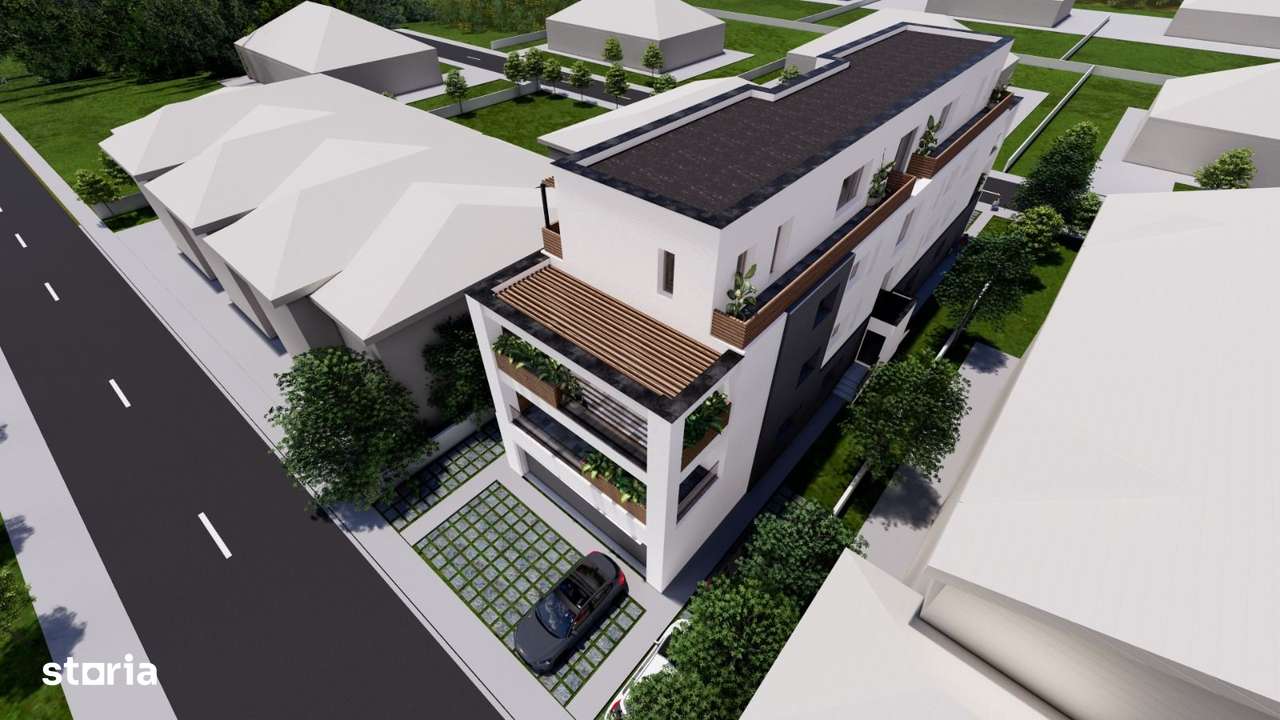 3 camere, CURTE 67 mp si 2 PARCARI proprii, 75 MP, FINISAT MODERN